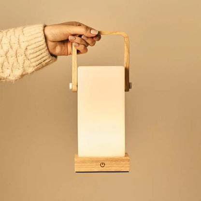 Harper Lichtbruine Houten Oplaadbare Lamp
