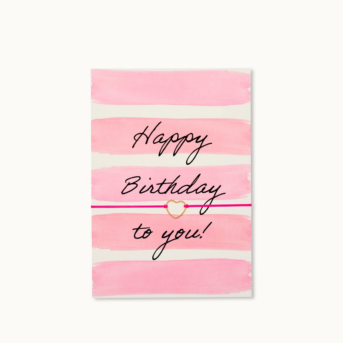 Armband-Karte: Gefeliciteerd Met Je Verjaardag! - Pinkes Armband