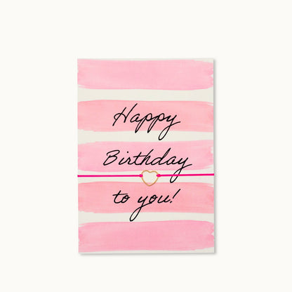 Armband-Karte: Gefeliciteerd Met Je Verjaardag! - Pinkes Armband