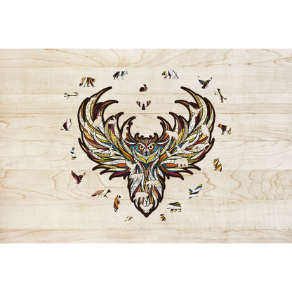 Eco Wood Art (Ewa) Houten Legpuzzel Uil/ Owl, Size L, 2215, 34,8X41,8X0,5Cm