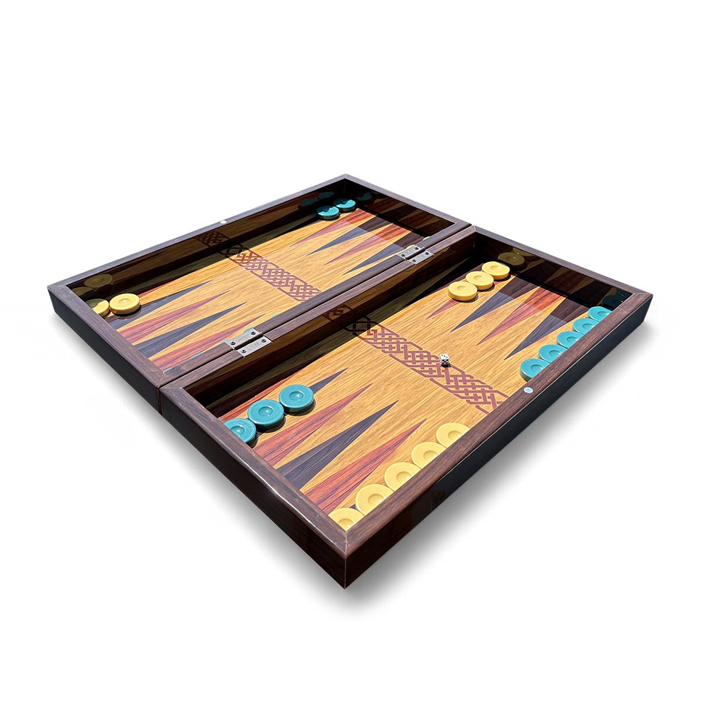 Biggdesign Bloom Backgammon-Set, Magnetische Sluiting, Krasbestendig Oppervlak