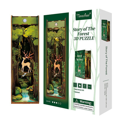 Tonecheer, Diy Book Nook, Story Of The Forest Bookend, Tq106, 18,2X8X24,5Cm