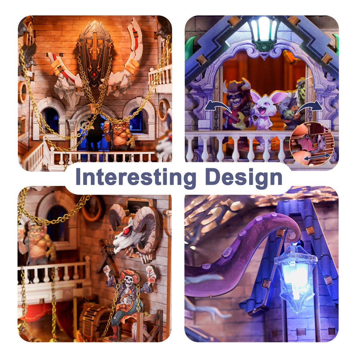 Tonecheer, Diy Book Nook, Monster Carnival, Tq144, 10,7X18,2X28,3 Cm