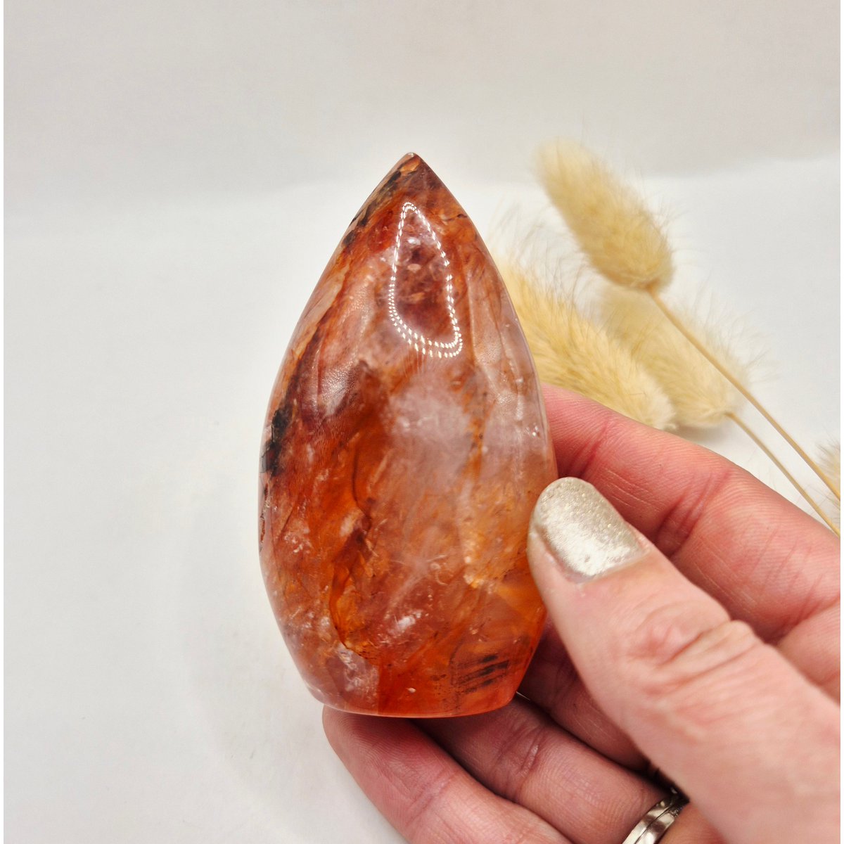 Edelsteen Fire Quartz Flame 7-9Cm