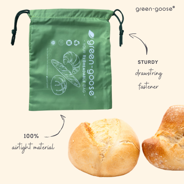 Green-Goose Herbruikbare Rpet Broodjeszakjes - 2 Stuks - 25X20Cm