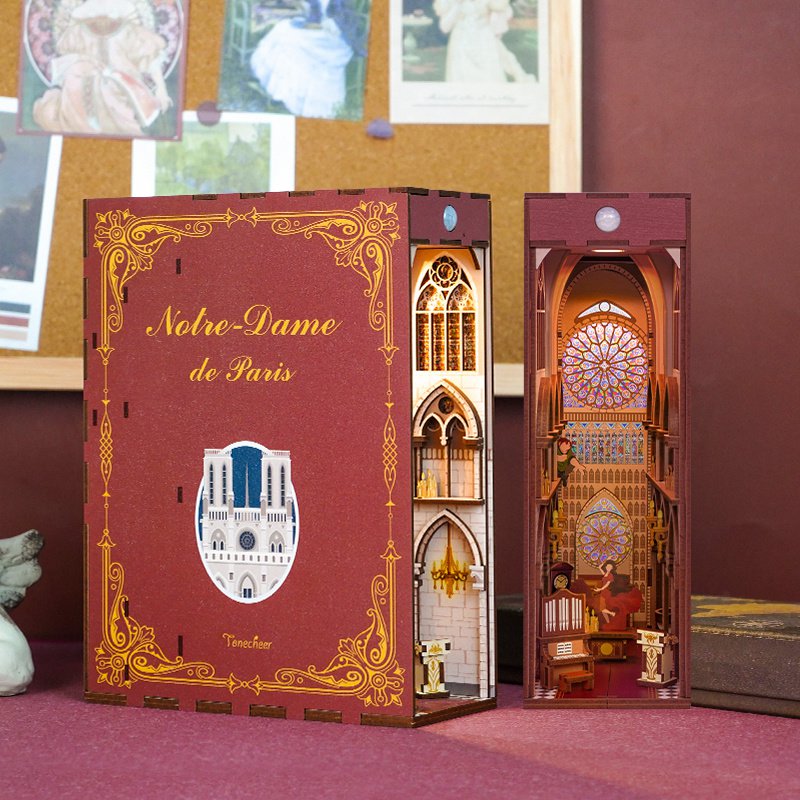 Tonecheer, Diy Book Nook, Notre Dame De Paris, Tq120, 18X8X24,5Cm