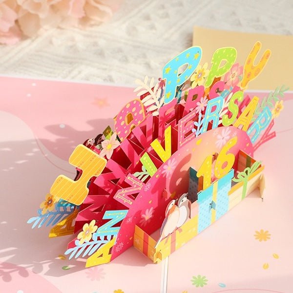 3D -Kaart - Happy Anniversary Card