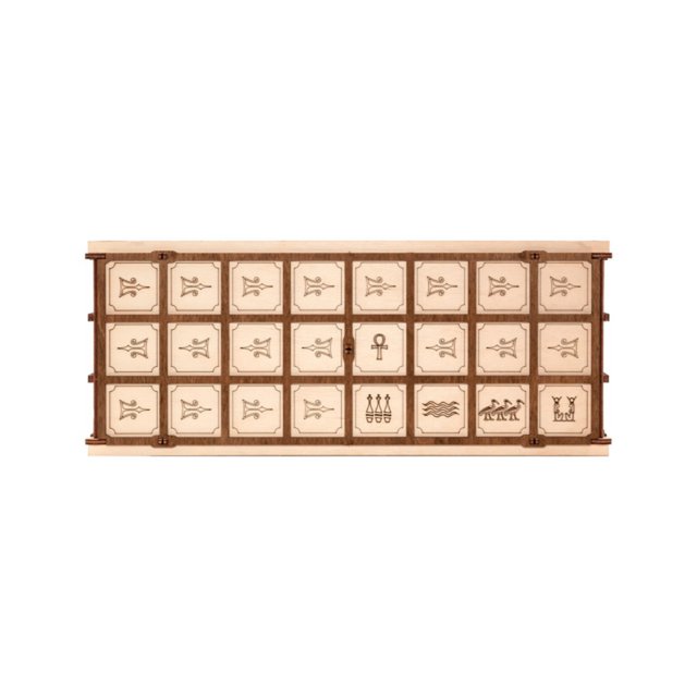 Eco Wood Art (Ewa) 2 In 1 Bordspel, Senet En Ur, 1355, 34,5X14X6Cm
