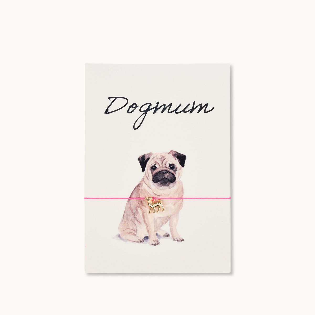 Armbandkaart: Dogmum - Mopshond