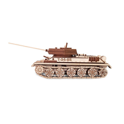 Eco Wood Art (Ewa) 3D Mechanische Puzzel Tank T-34-85, 822, 33X28X9,5Cm