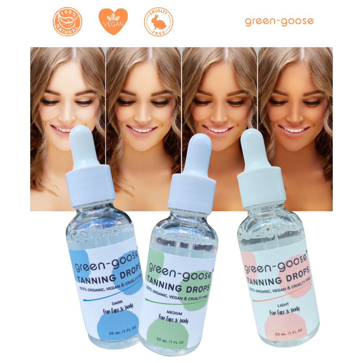 Green Goose Organic Tanning Drops - 30 Ml