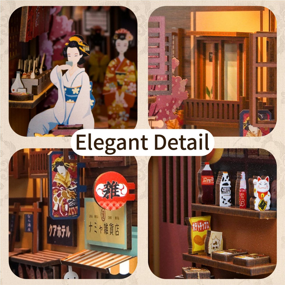 Tonecheer, Diy Book Nook, The Japanese Grocery Store, Tq109, 18,2X8X24,5Cm