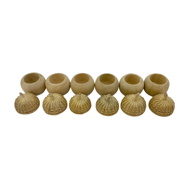 Mini Natural Acorn Pot/6Pc