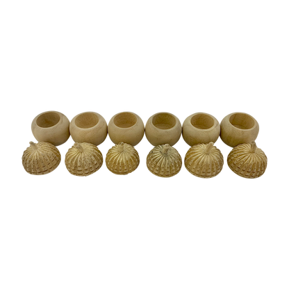 Mini Natural Acorn Pot/6Pc