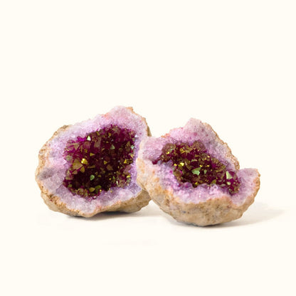 Geode Quartz Crystal Pink