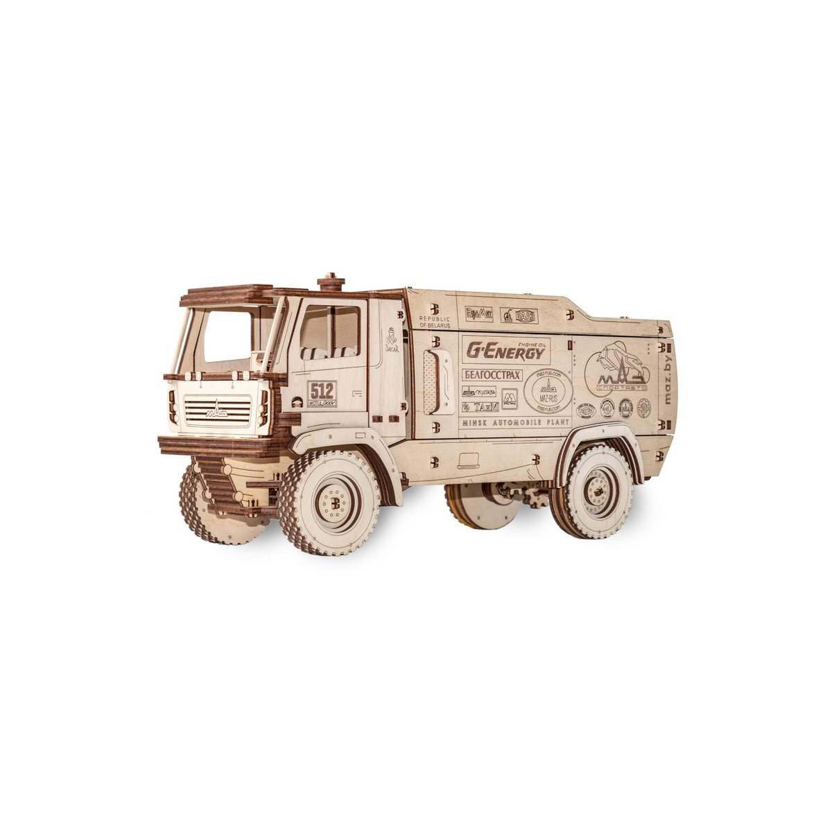 Eco Wood Art (Ewa) 3D Mechanische Puzzel, Truck Maz-5309Rr, 686, 35,2X13,1X16,7Cm