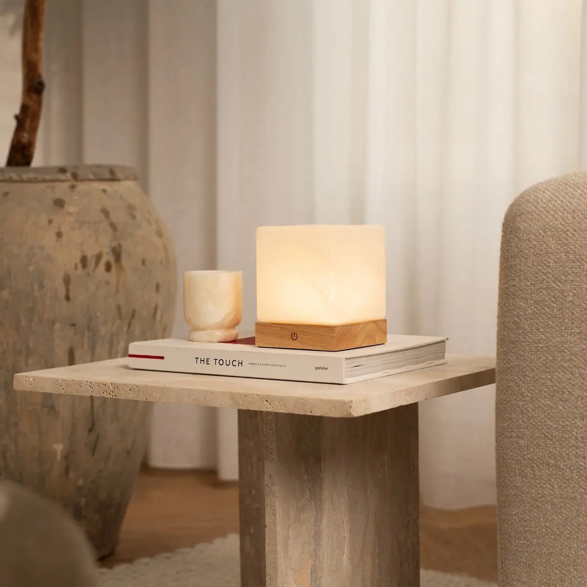 Yce Lichtbruine Oplaadbare Houten Lamp