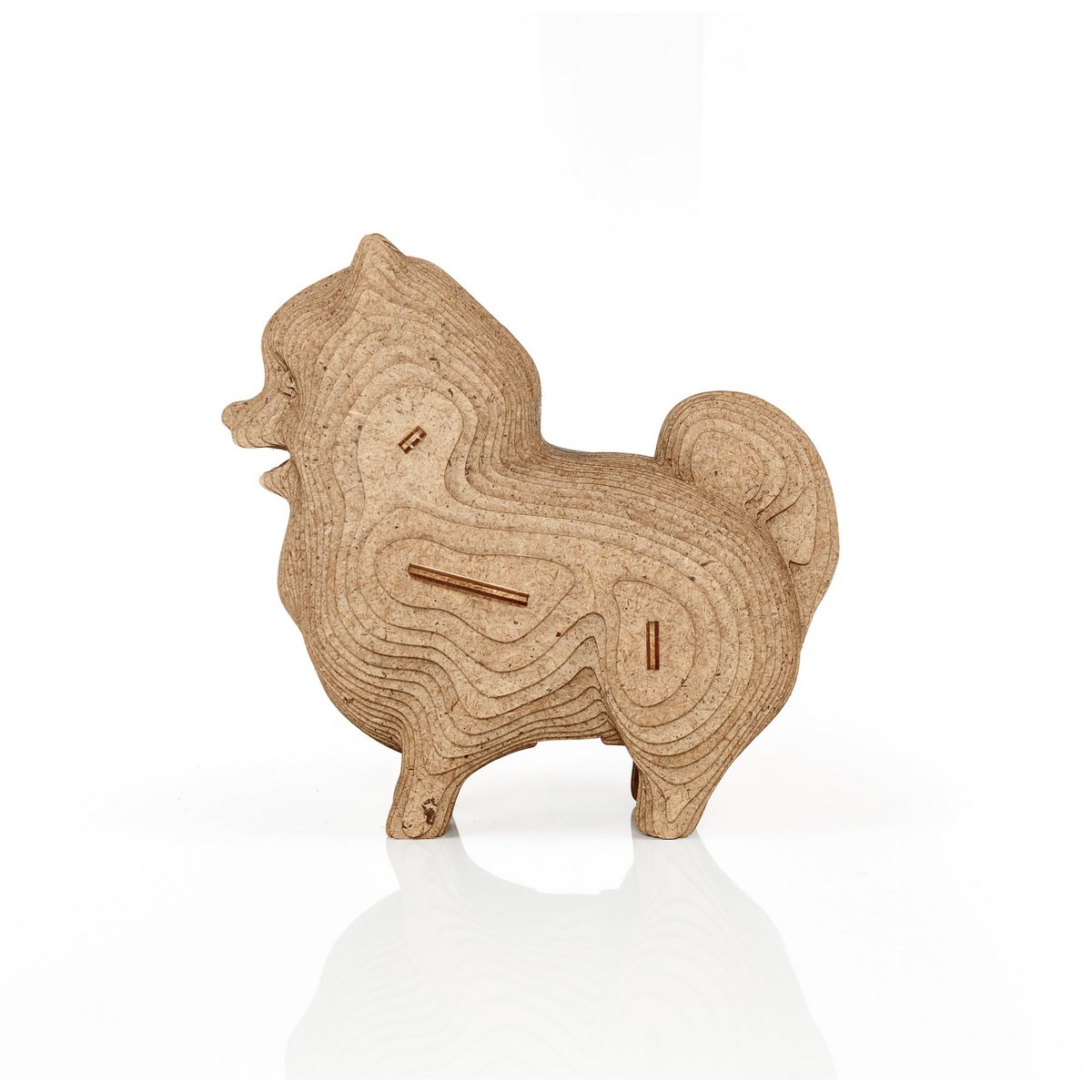 Eco Wood Art (Ewa) 3D Houten Bouwset Spaarpot Hondje/Dog, 3786, 15X9,1X15,7Cm