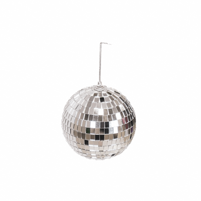Kerstversiering - Kersthanger - Discobal - Schuim - Zilver - 8X8X8Cm