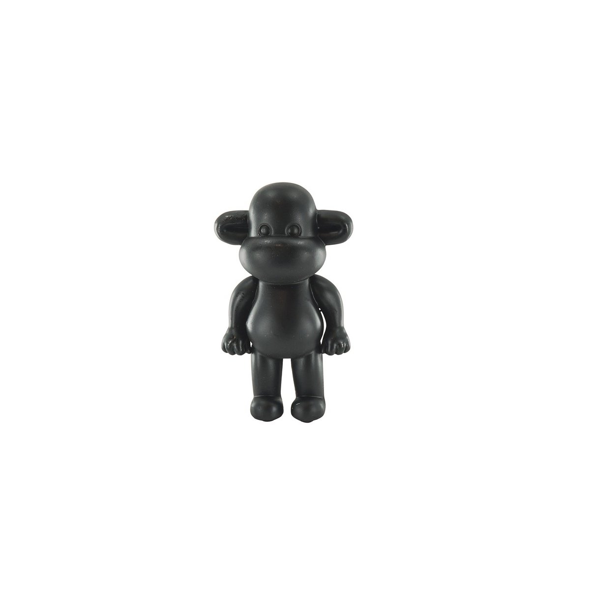 Ornament - Aap -Beeldje 'De Legende'- Polyresin - Zwart - 20,5X13,5X35Cm
