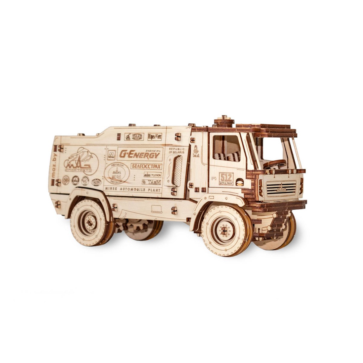 Eco Wood Art (Ewa) 3D Mechanische Puzzel, Truck Maz-5309Rr, 686, 35,2X13,1X16,7Cm