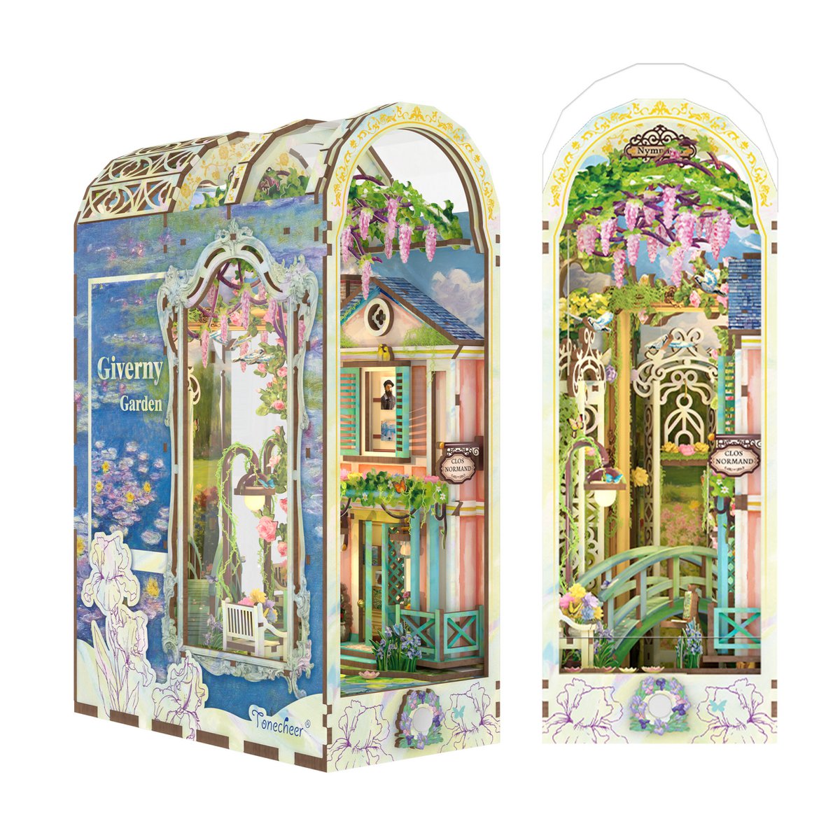 Tonecheer, Diy Book Nook, Giverny Garden, Tq138, 19,0X9,8X26,9Cm