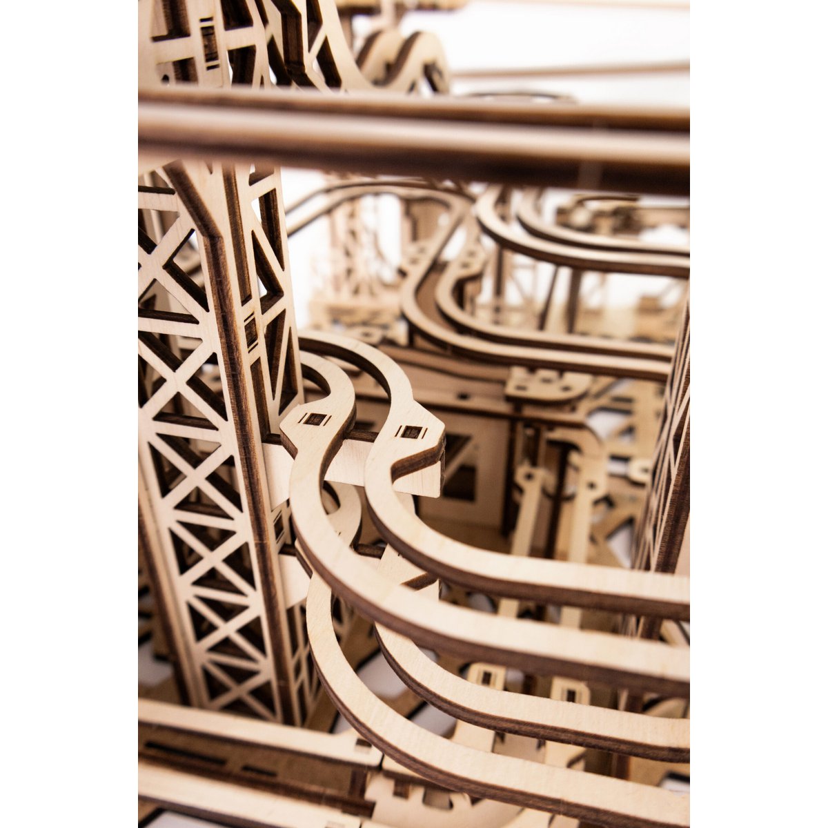Eco Wood Art (Ewa) Diy 3D Mechanische Houten Puzzel, Marble Run, 4592, 43,6X26,4X24,7 Cm