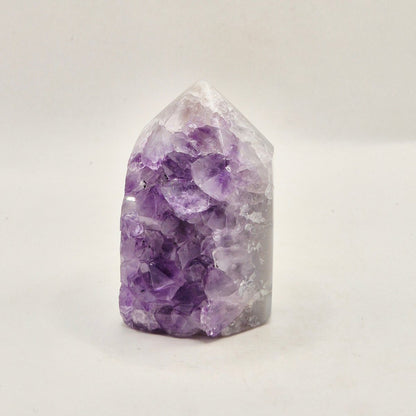 Amethist Agaat Punt Uruguay 88G – Hoogwaardige Druzy Edelsteen Met Natuurlijke Agaatbanden