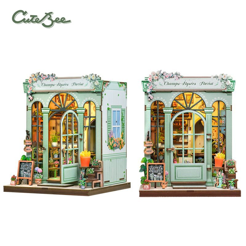 Cutebee, 3D Diy Huisje, Champs-Élysées Florist, Cwgc201,16X15,5X18Cm