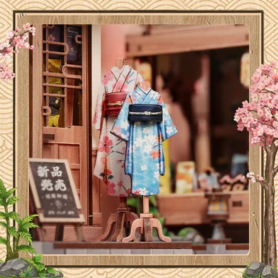 Cutebee, 3D Diy Huisje, Sakura O Kimono Shop, Cwgc223, 14X13X19Cm