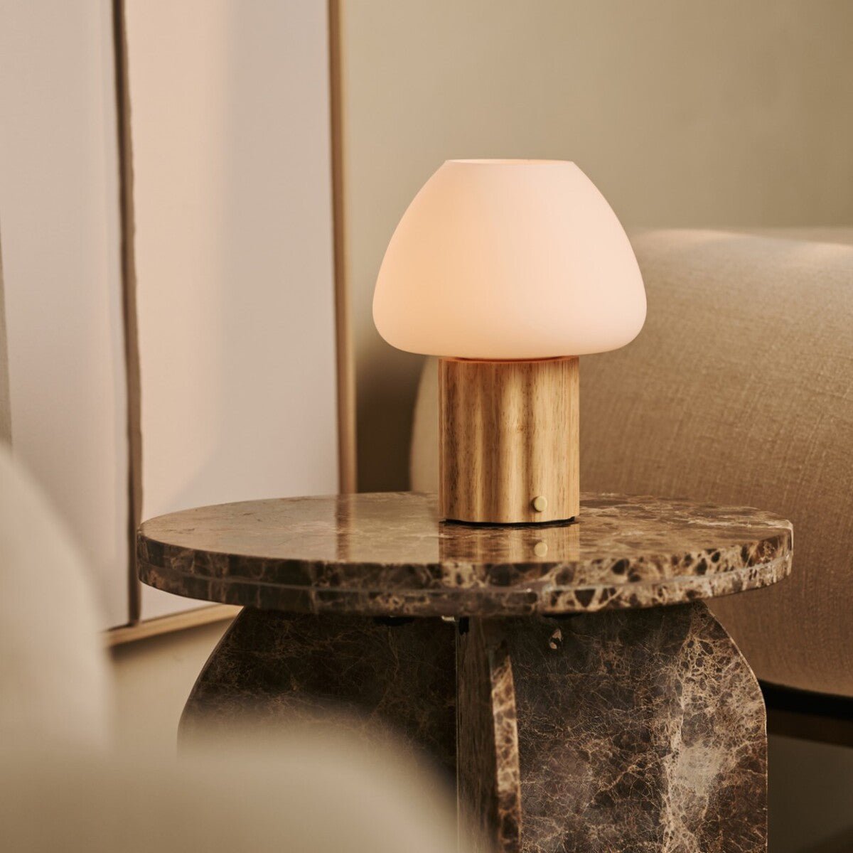 Sophie Lichtbruine Oplaadbare Tafellamp