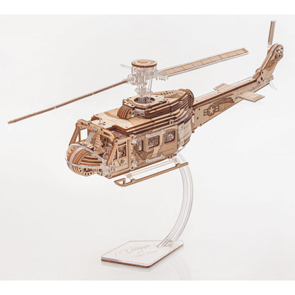 Veter Models 3D Modelbouwpakket Helikopter, 35,8X5,5X9,9Cm Inclusief Houder Helikopter, 10,7X9,7X9,4Cm, Akv-11