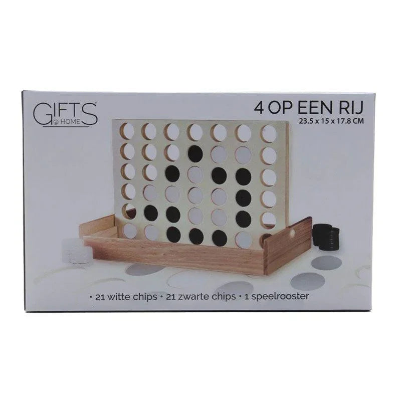 Gifts@Home Vier Op Een Rij - Hout - Reisspel