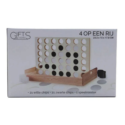 Gifts@Home Vier Op Een Rij - Hout - Reisspel