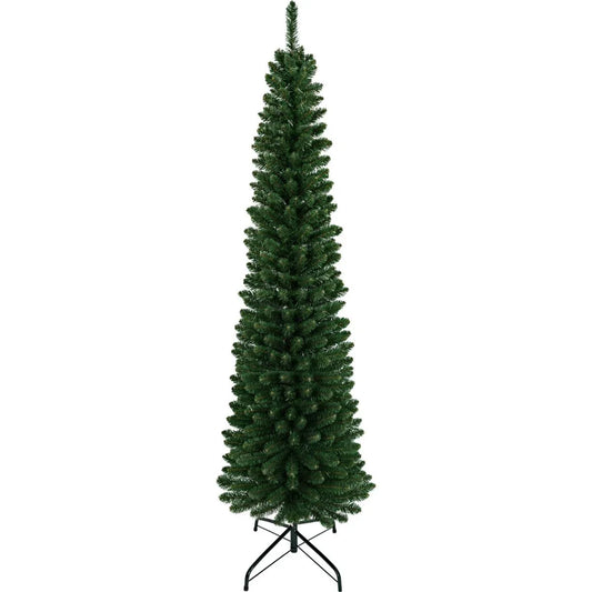Kerstboom - Smalle Kunstkerstboom - 180 Cm - Metalen Standaard