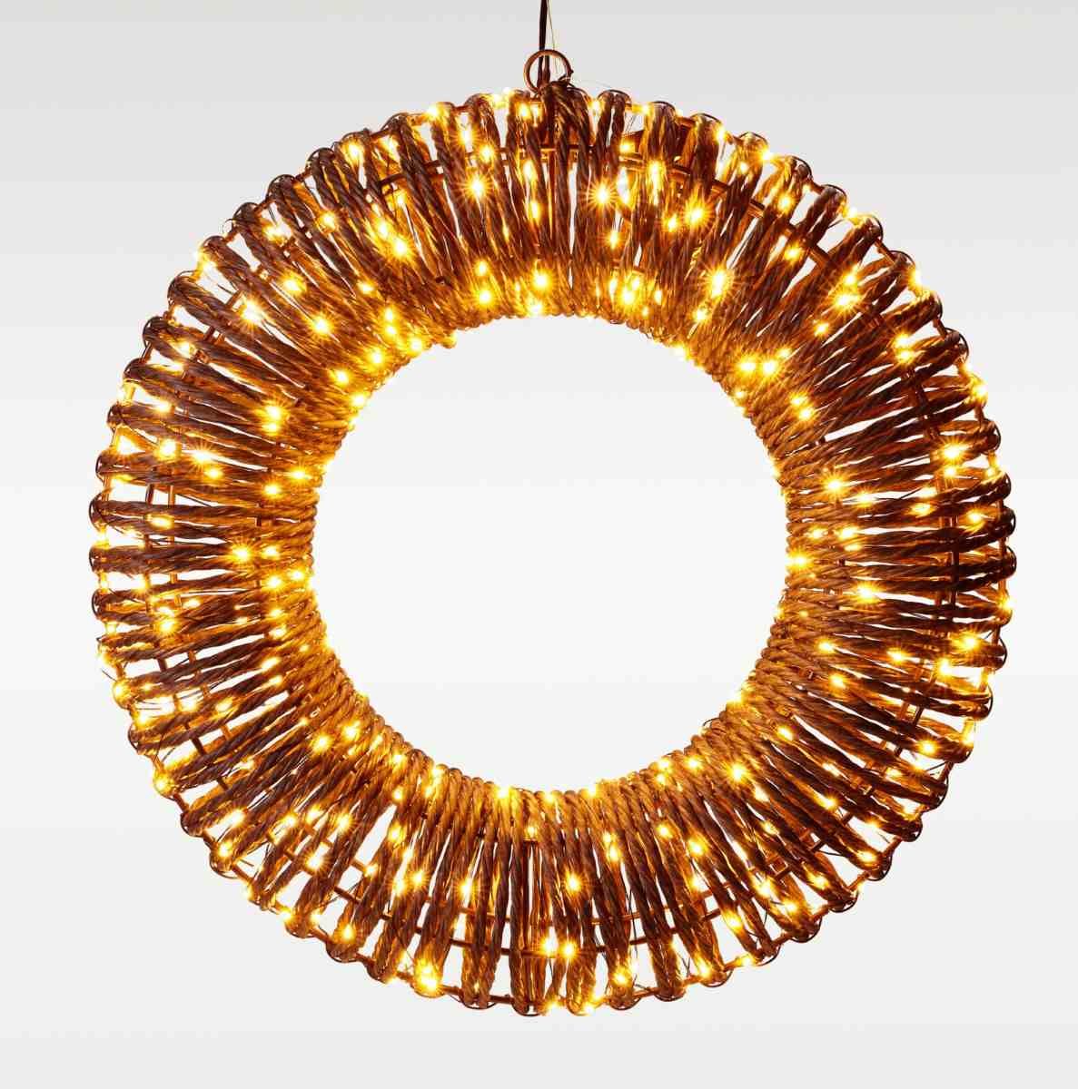 Verlichte Kerstkrans - 38 Cm - 400 Led
