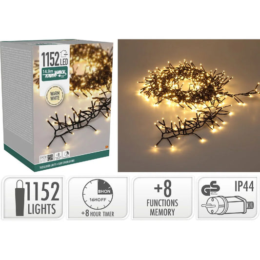 S.i.a. Treecluster Kerstboomverlichting - 1152Led - Warm Wit