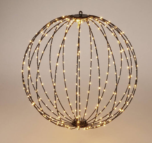 Lichtbol 400 Led - Metaal - 60 Cm - Met Timer - Warm Wit
