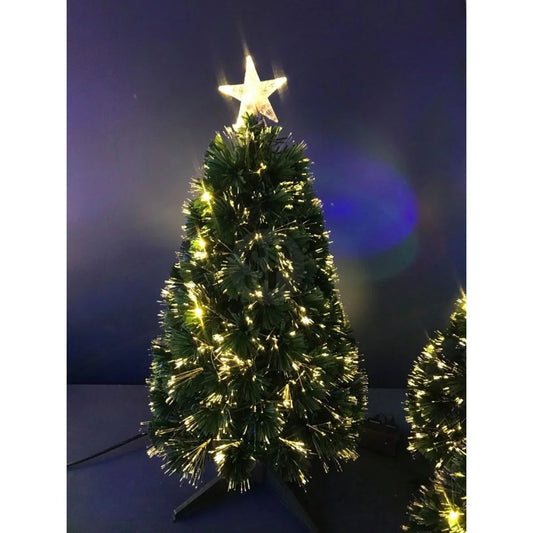 Kerstboom Met Fiberverlichting - 90 Cm - Warm Wit