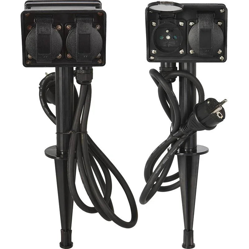 Fxcontrol Tuinstekkerdoos 4-Voudig - Buitencontactdoos 2+2-Voudig