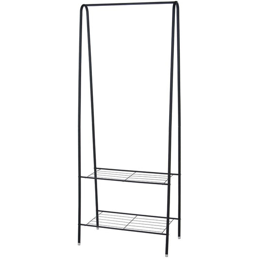 Kledingrek Met Schoenenrek - Metaal - Zwart - 152 Cm Hoog - 61 Cm Breed