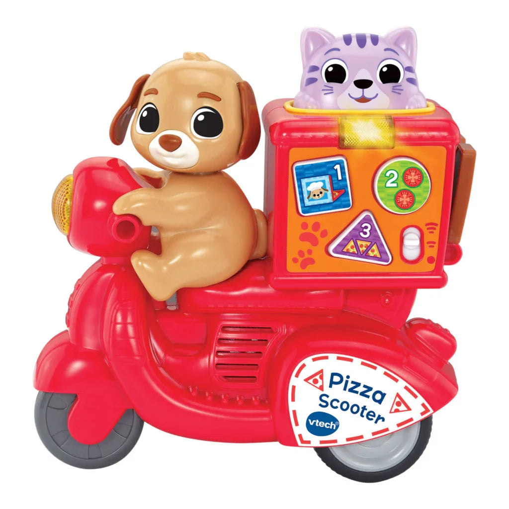 Vtech Baby Press And Go Pizza Scooter + Licht En Geluid