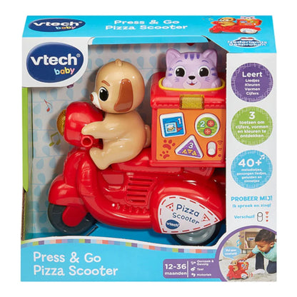 Vtech Baby Press And Go Pizza Scooter + Licht En Geluid