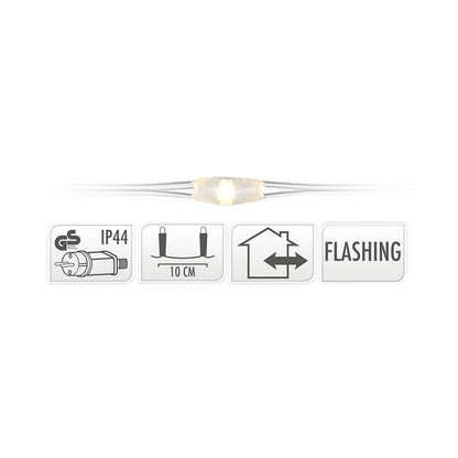 Cascadeverlichting Zilverdraad 300 Led Lampjes - Met Flash-Functie