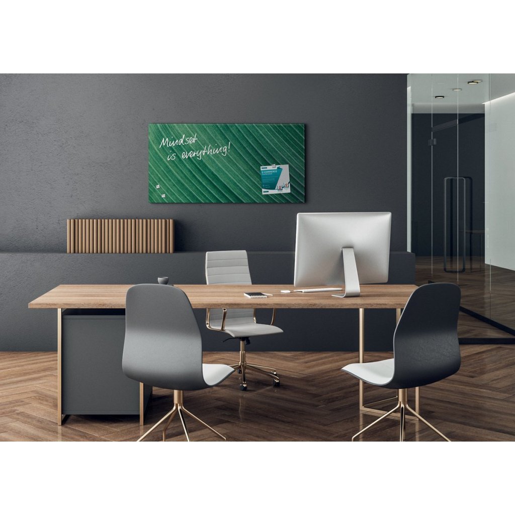 Sigel Si-Gl371 Glasmagneetbord Artverum Palm Leaf 91X46 Cm Groen