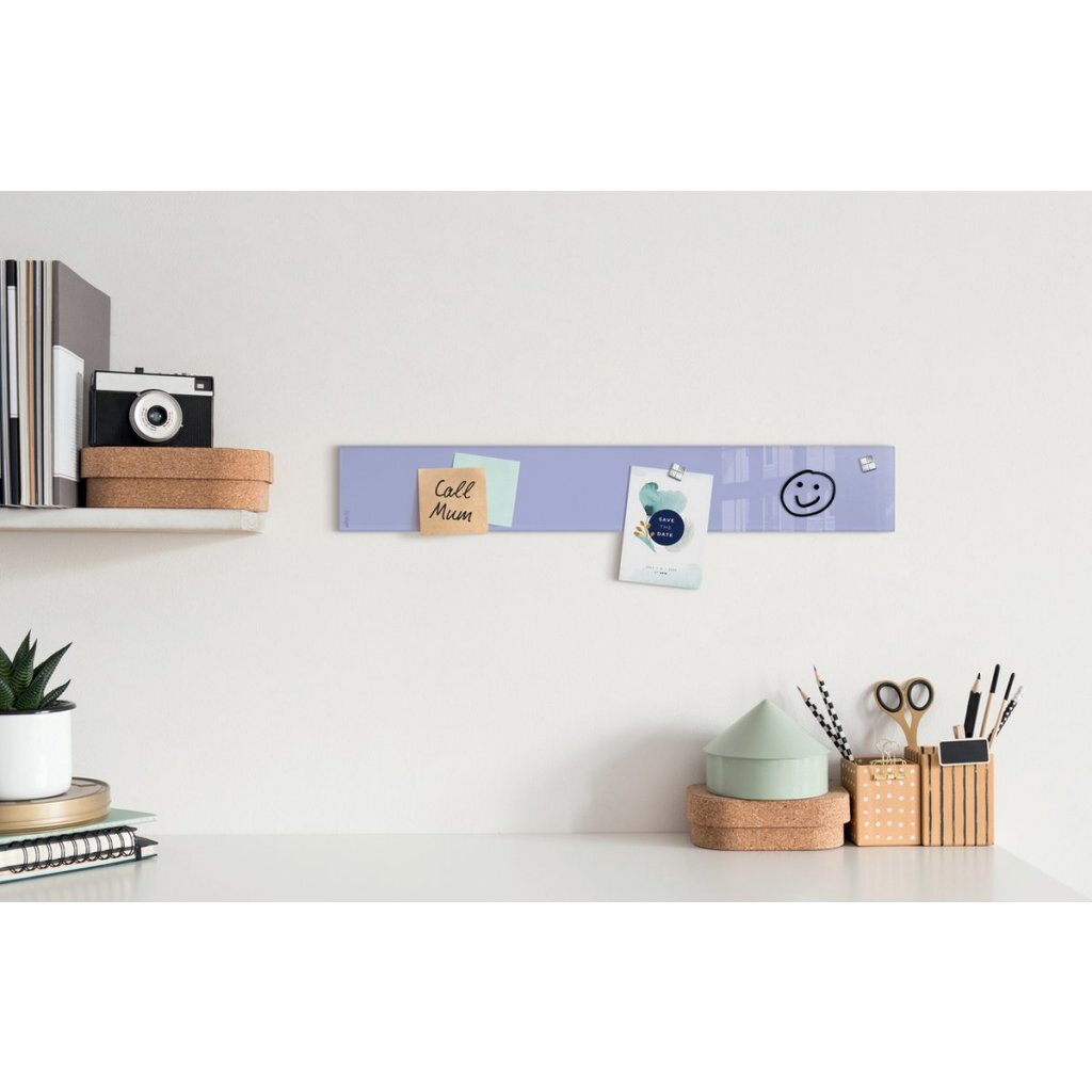 Sigel Si-Gl109 Glasmagneetbord Artverum 12X78 Cm Lavendel