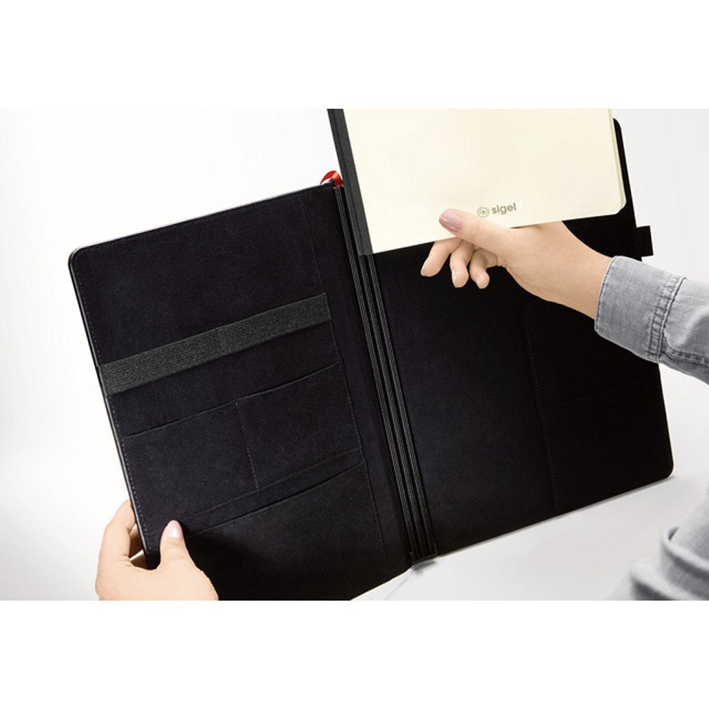 Sigel Si-Cf132 Conceptum Flex Business Organiser A4 Zwart/Kunstleer + 3 Schriften