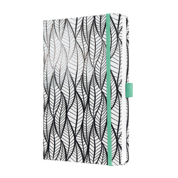 Sigel Si-Jn323 Notitieboek Jolie Beauty A5 Hardcover Gelinieerd 'Whitened Leaves'
