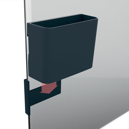 Sigel Si-Gl802 Pennenbak M Voor Glasborden Van 3 Tot 5Mm Antraciet 120X94X51Mm Bevestig