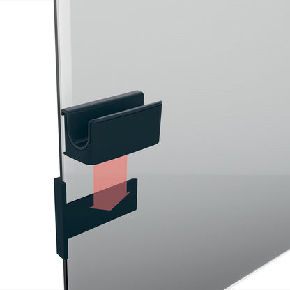 Sigel Si-Gl800 Pennenhouder Voor Glasborden Van 3 Tot 5Mm Antraciet 75X37X35Mm Bevestig